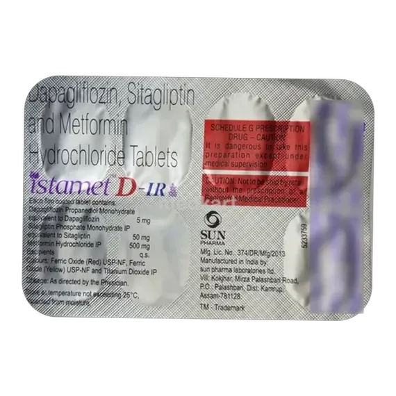 istamet d ir 5/50/500mg tablet 7's